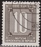 Germany 1956 Numeros 10 DM Negro Scott O29